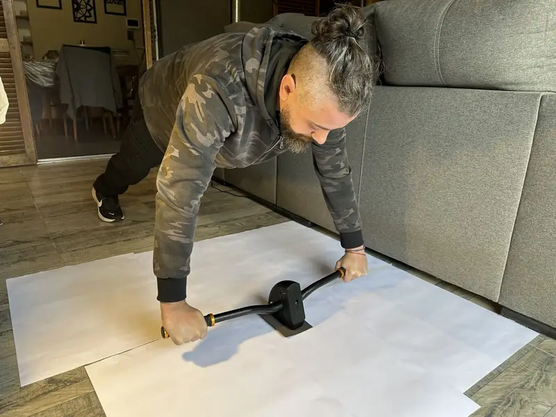 Plancha a una mano en nivel medio